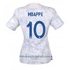 Camiseta de fútbol Francia Kylian Mbappé 10 Segunda Equipación Mundial 2022 - Mujer